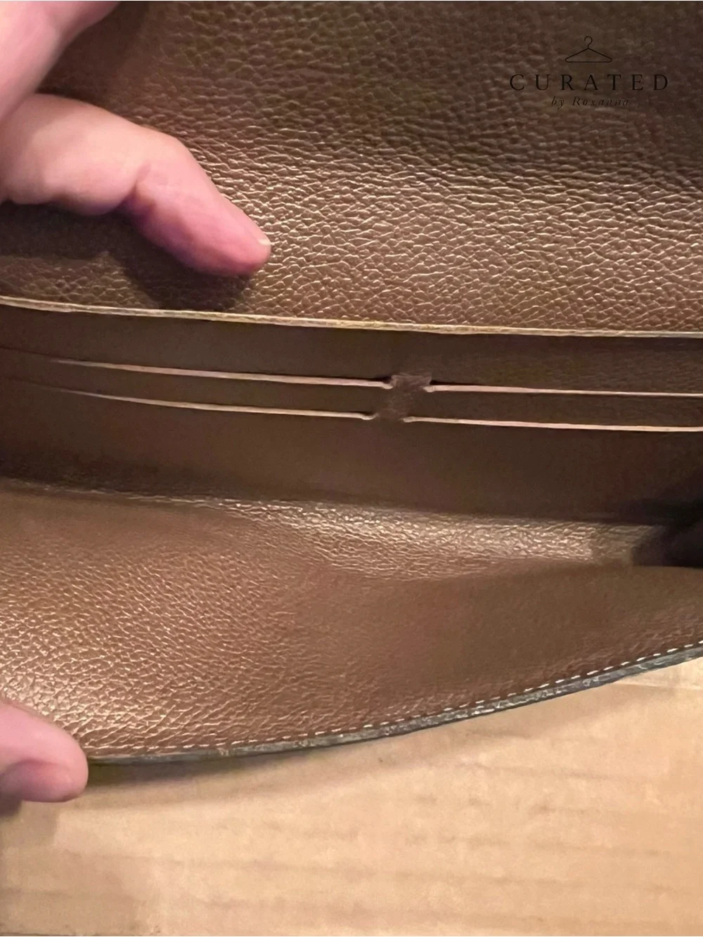 Louis Vuitton Monogram Empreinte Sarah Wallet Taupe + COA & Box